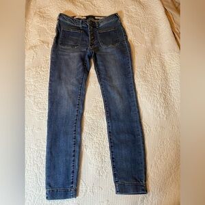 Pilcro and the Letterpress Blue Skinny Jeans